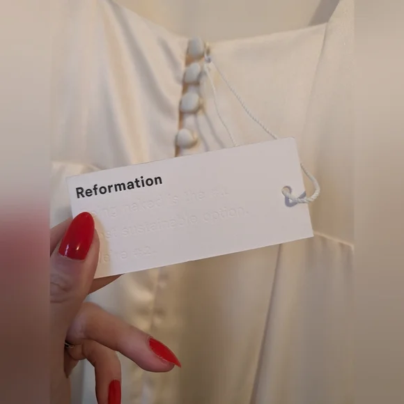 Reformation Payton Satin Dress Wedding Bridal - Picture 5 of 12